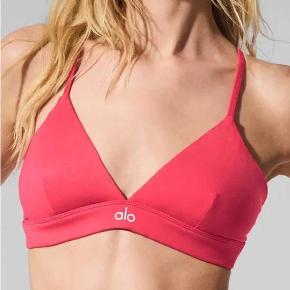 Alo Yoga Splendor Bra Candy Red/White XXS